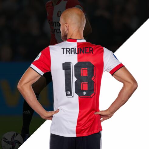 2021/22 Feyenoord Home Kit Soccer Jersey with Trauner 18 printing